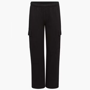 Aritzia TNA Cozy Fleece Mega Cargo Sweatpants Black XS Short